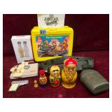 Vintage Lunchbox and Toys