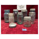 Vintage Canning Jars, Ball, Atlat, Mason