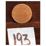 COIN:  1863 Civil War Token, Tradesmen