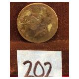 COIN:  1830 Coronet Head Large Cent