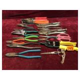 Assorted Pliers and Hand Tools