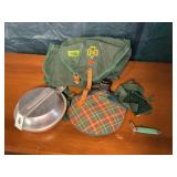 Vintage Girl-scout Canteen, Knife & More