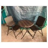 Three Pc Outdoor Table & Chair Set