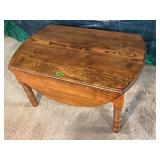 Wooden drop leaf coffee table