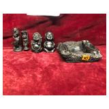 Cast Lava Rock Figurines