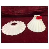 Milk Glass Petticoat Lampshades