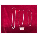 Sterling Silver Necklaces, Marked .925 Italy