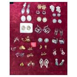 Costume Jewelry, Earrings, Some Silver