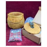 Longaberger Basket, Lid and Liners