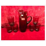 Vintage Amethyst Color Drinking Glass Set