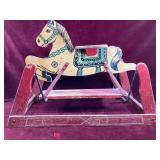 Antique Wooded Rocking Horse