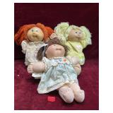 Three Vintage Cabbage Patch Dolls
