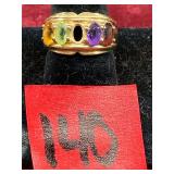 14K Gold RIng, Size 6, missing 1 stone