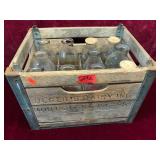 Milk Bottles & Crate