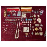 Various Costme Jewelry, Some Silver
