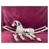 Antique Wooden Rocking Horse, Needs Assembled
