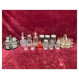 Glass Caster Set & Bottles