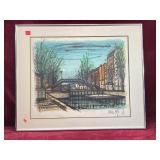 ART:  Bernard Buffet, "Canal Saint Martin" Print
