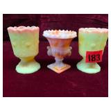 Slag Glass Urns