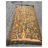 Antique Folk Style Hand Embroidered Hanging