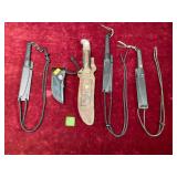 Lot of Various Knives and Sheaths