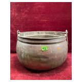 Antique Finger Jointed Metal Cauldron