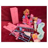 Barbies and Barbie Play Set