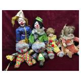 Porcelain Clown Dolls & More
