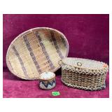 Vintage Baskets, Sewing Basket etc.