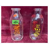 Vintage One Quart Milk Bottles