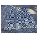 Vintage Blue & Beige Coverlet