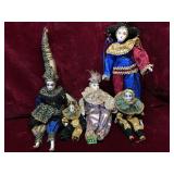Porcelain-Faced Jester Dolls