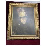 ART:  Painting of man with/ Gold Hemet