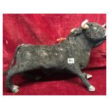 Vintage Flocked Spanish Fighting Bull