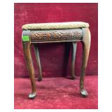Vintage Ottoman or Side Table 18" T x 14" W