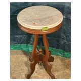Victorian Style Round Marble Top Accent Table