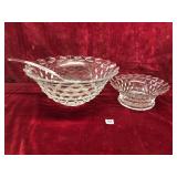Vintage Fostoria Punch Bowl & Footed Cups