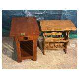 Mission Side Table and Oak Magazine Accent Table