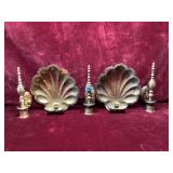 Vintage Brass Sconce and Finial Lot