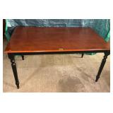 Two-Tone Wood Dining Table with Turned Legs