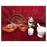 Lot of Depression Glass & More