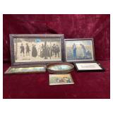 Vintage Framed Art Prints and Sketches Lot