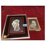Framed Scratchboard Wildlife Art Lot