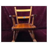 Vintage Wooden Childrenï¿½s Rocking Chair