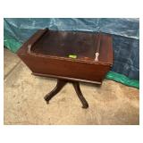Antique Wooden Dough Box on Pedestal Base