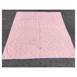 Vintage Pink Hand Tied Patchwork Comforter Quilt