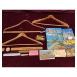Vintage Ephemera and Wooden Advertising Lot