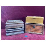 Various Wood Trinket/Jewelry Chests/Boxes