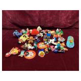 Vintage Mixed Character Toy and Button Lot