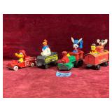 Vintage Looney Tunes, Train Cars & Fire Truck